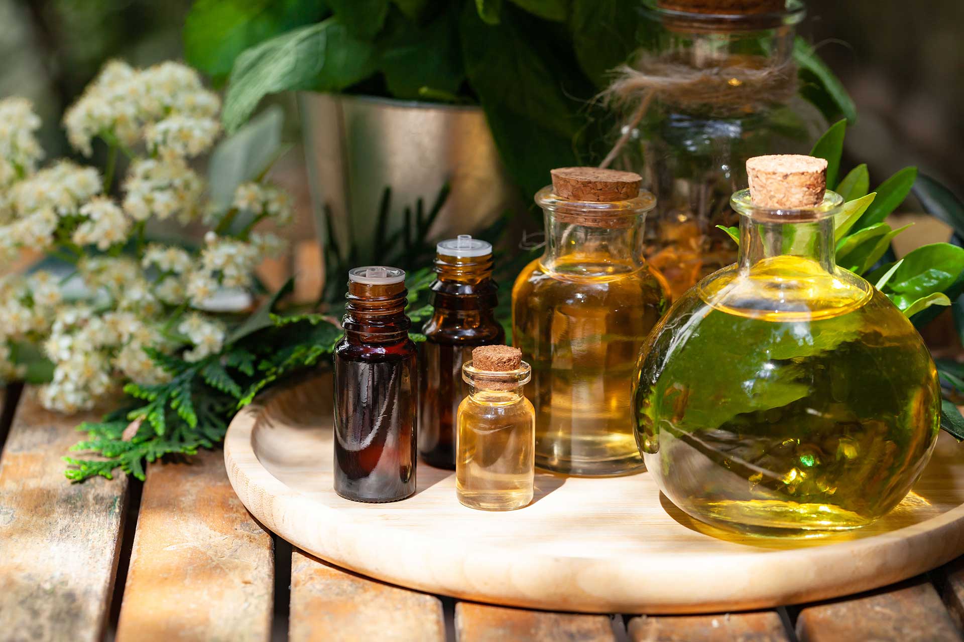Selection of aromatherapy oils